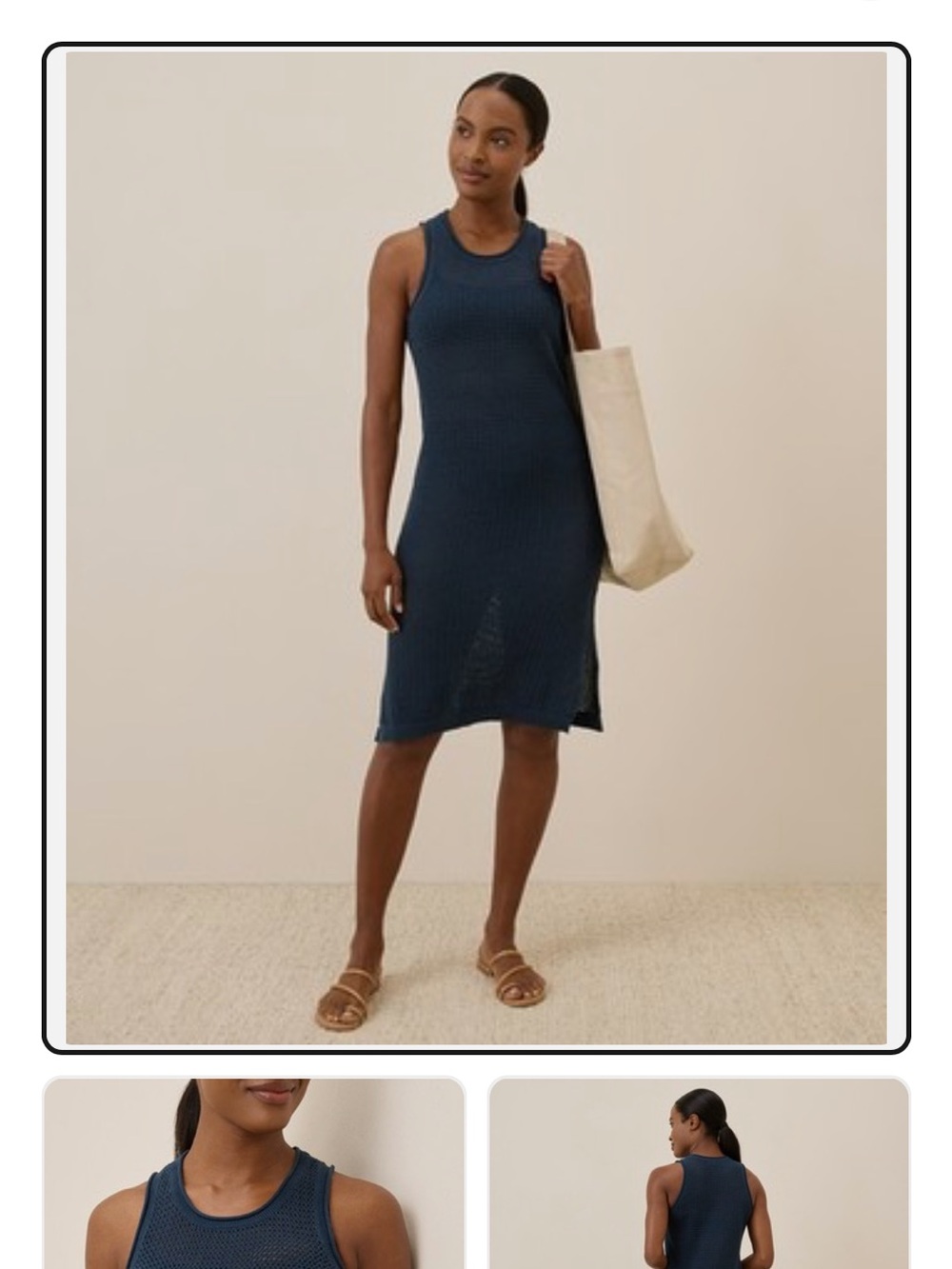 Pact Navy Beachside Knit Coverup